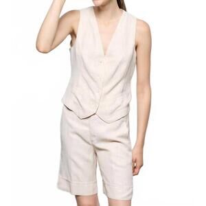 NEW EUROPEAN CULTURE women's vest in cream